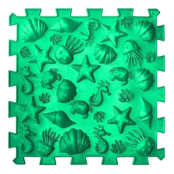 Covoraș ortopedic pentru masaj 6 elemente, Puzzle, elemente marine_4820264130093_Pebebe