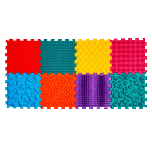 	Covoraș ortopedic pentru masaj 8 elemente, Puzzle, elemente marine_4820264130109_Pebebe