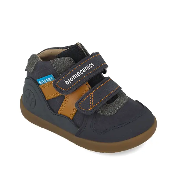 Ghete Biomecanics Wider baieti, piele naturala, primii pași, BioGateo, bleumarin cu maro_261152-A089-21_Pebebe