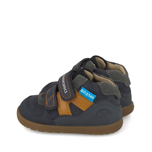 Ghete Biomecanics Wider baieti, piele naturala, primii pași, BioGateo, bleumarin cu maro_261152-A089-21_Pebebe