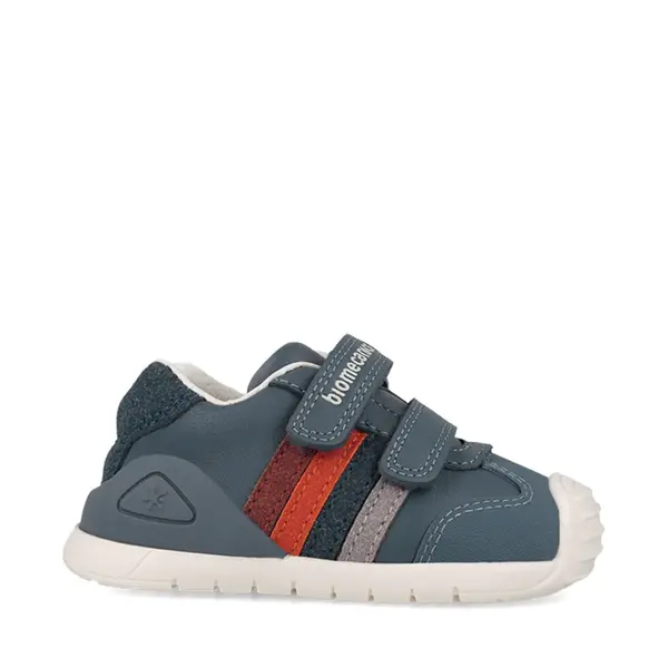 Pantofi Biomecanics baieti, piele naturala, primii pași, sustinere calcai, BioGateo, albastru_261131-A556-20_Pebebe