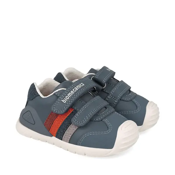 Pantofi Biomecanics baieti, piele naturala, primii pași, sustinere calcai, BioGateo, albastru_261131-A556-20_Pebebe