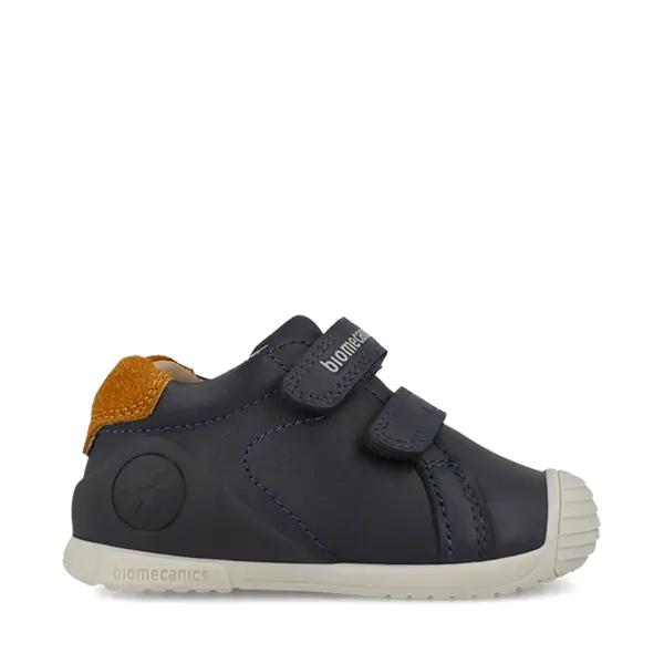Pantofi Biomecanics baieti, piele naturala, primii pași, sustinere calcai, BioGateo, bleumarin_261120-A183-20_Pebebe