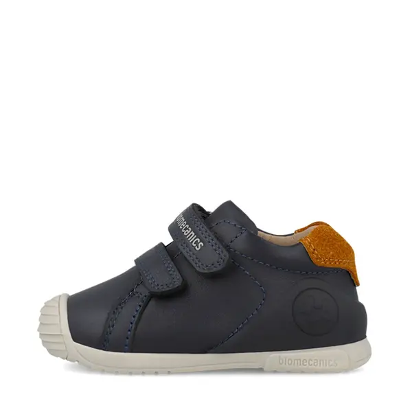 Pantofi Biomecanics baieti, piele naturala, primii pași, sustinere calcai, BioGateo, bleumarin_261120-A183-20_Pebebe