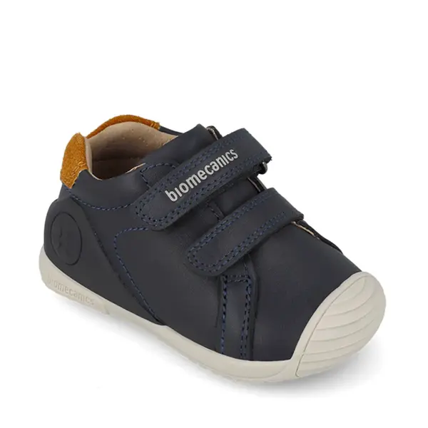 Pantofi Biomecanics baieti, piele naturala, primii pași, sustinere calcai, BioGateo, bleumarin_261120-A183-20_Pebebe