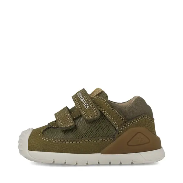 Pantofi Biomecanics baieti, piele naturala si material textil, Biogateo Casual, khaki_261127-B788-20_Pebebe