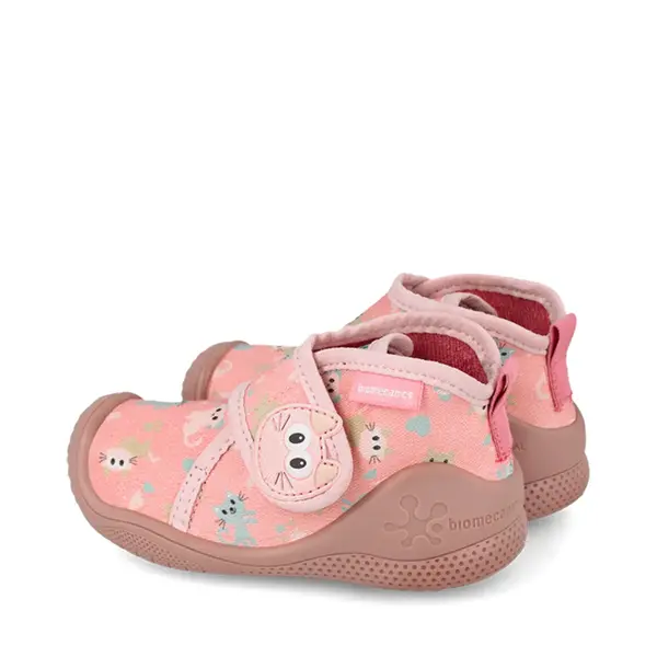 Pantofi Biomecanics Biohome, baieti, material textil, sustinere calcai, bleumarin cu imprimeu_261182-B032-19_Pebebe