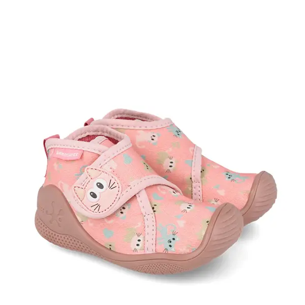 Pantofi Biomecanics Biohome, baieti, material textil, sustinere calcai, bleumarin cu imprimeu_261182-B032-19_Pebebe