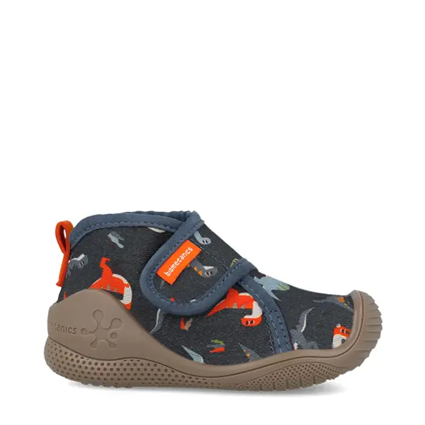 Pantofi Biomecanics Biohome, fete, material textil, sustinere calcai, roz cu imprimeu_261184-A089-19_Pebebe