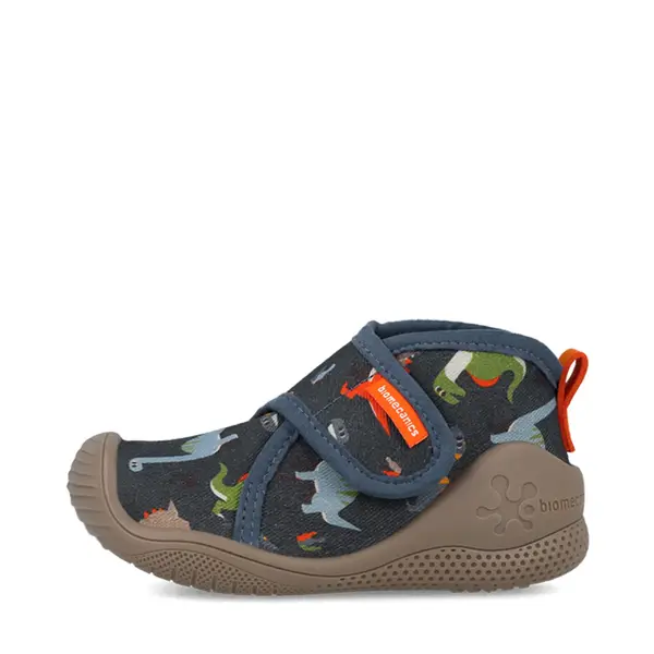 Pantofi Biomecanics Biohome, fete, material textil, sustinere calcai, roz cu imprimeu_261184-A089-19_Pebebe