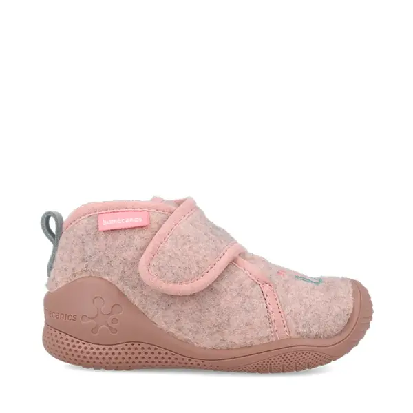 Pantofi Biomecanics fete, material textil, sustinere calcai, Biohome, roz cu inimioare_261181-B032-20_Pebebe