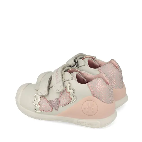 Pantofi Biomecanics fete, piele naturala, Biogateo Casual, crem cu fluturas_261104-C695-19_Pebebe