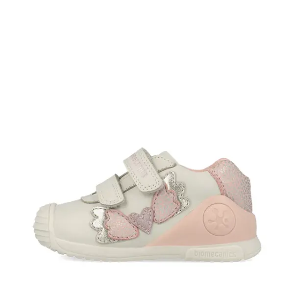Pantofi Biomecanics fete, piele naturala, Biogateo Casual, crem cu fluturas_261104-C695-19_Pebebe