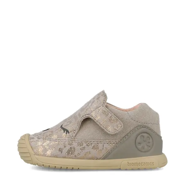 Pantofi Biomecanics, fete, piele naturala, Biogateo Casual, gri sidef imprimeu pisicuta_261105-A154-19_Pebebe