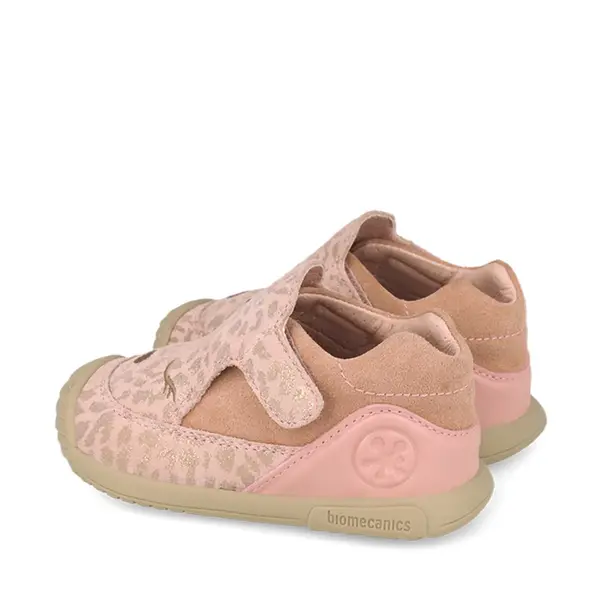Pantofi Biomecanics, fete, piele naturala, Biogateo Casual, roz prafuit imprimeu pisicuta_261105-B193-19_Pebebe