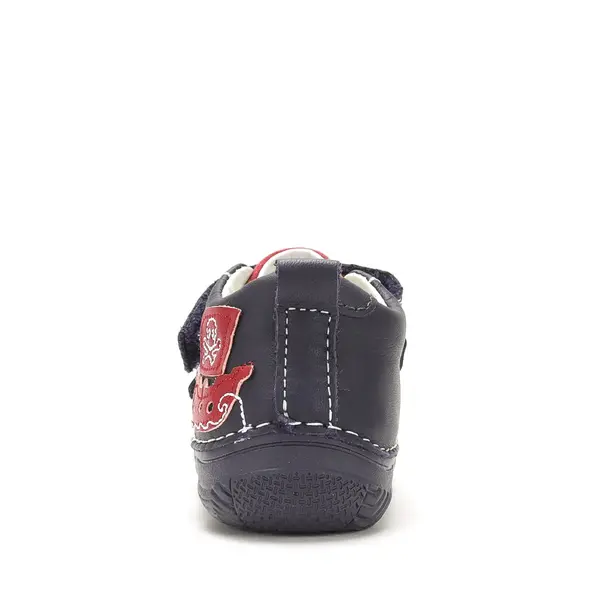 Pantofi D.D Step Baieti, piele naturală, captuseală din piele, talpă flexibilă, bleumarin, corabie pirati_S082-62627-20_Pebebe