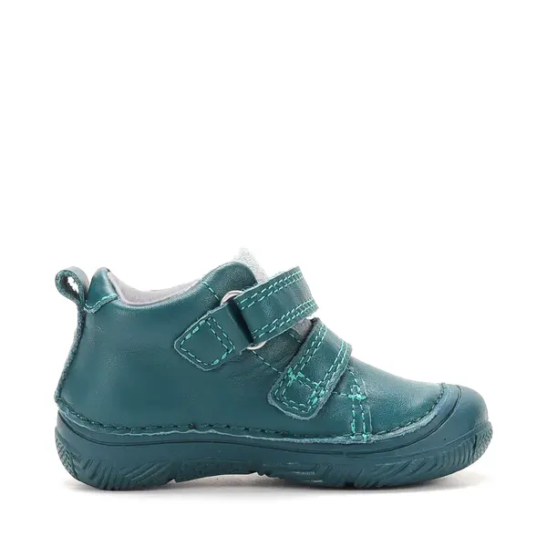 Pantofi D.D Step baieti, piele naturală, captuseală din piele, talpă flexibilă, verde smarald, corabie pirati_S082-62627B-20_Pebebe
