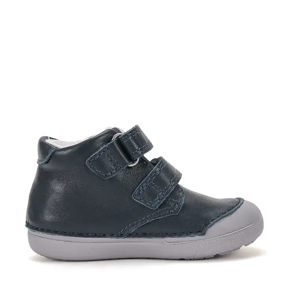 Pantofi D.D.Step baieti, piele naturală, primii pași, bleumarin, talpă flexibilă, model aparat foto_S066-62216-20_Pebebe