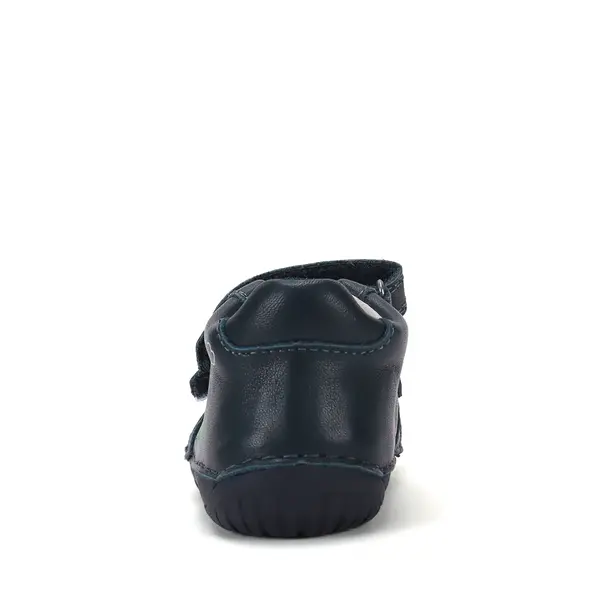 Pantofi D.D. Step Barefoot, baieti, piele naturala, primii pasi, bleumarin, design excavator_S070-62964A-20_Pebebe
