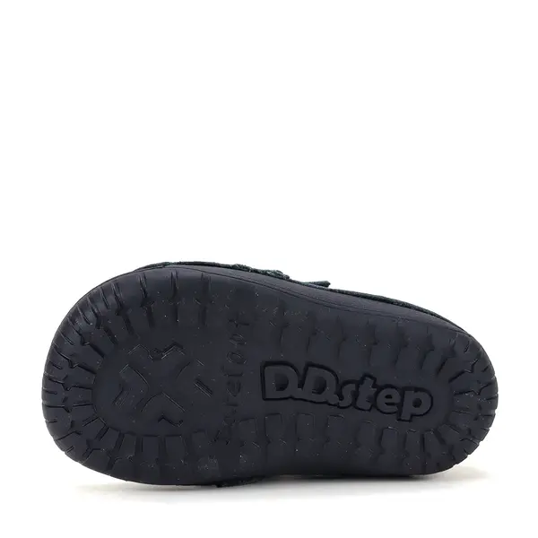 Pantofi D.D. Step Barefoot, baieti, piele naturala, primii pasi, bleumarin, design excavator_S070-62964A-20_Pebebe