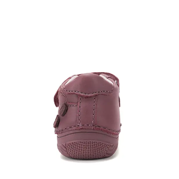 Pantofi D.D Step Fete, piele naturală, captuseală din piele, talpă flexibilă, mov, cu ursulet_S082-62150A-20_Pebebe