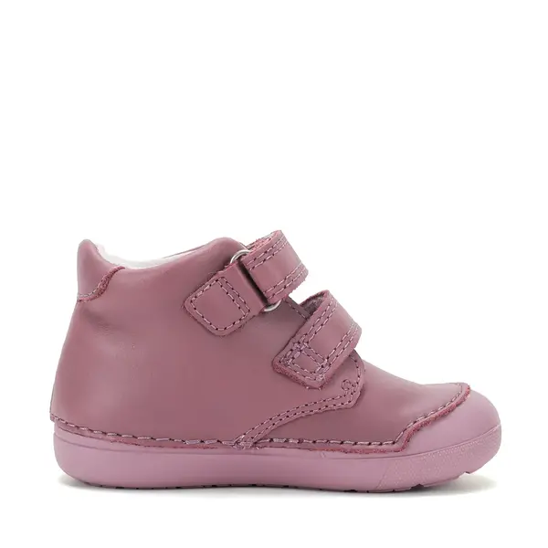 Pantofi D.D.Step fete, piele naturală, primii pași, mov, talpă flexibilă, model aparat foto_S066-62216F-20_Pebebe