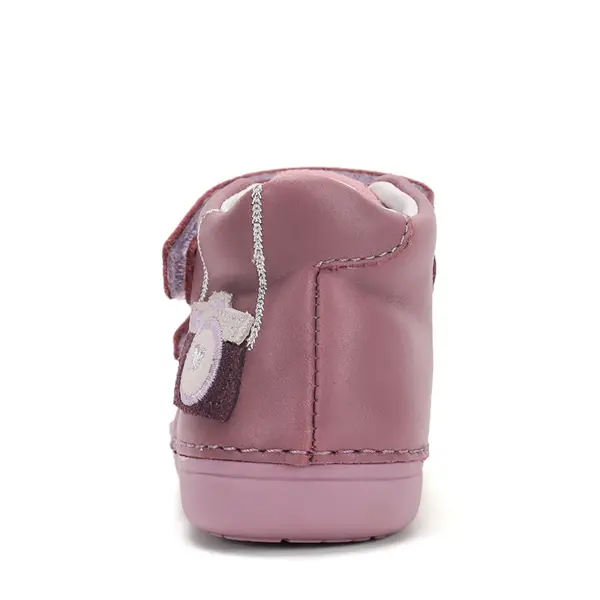 Pantofi D.D.Step fete, piele naturală, primii pași, mov, talpă flexibilă, model aparat foto_S066-62216F-20_Pebebe