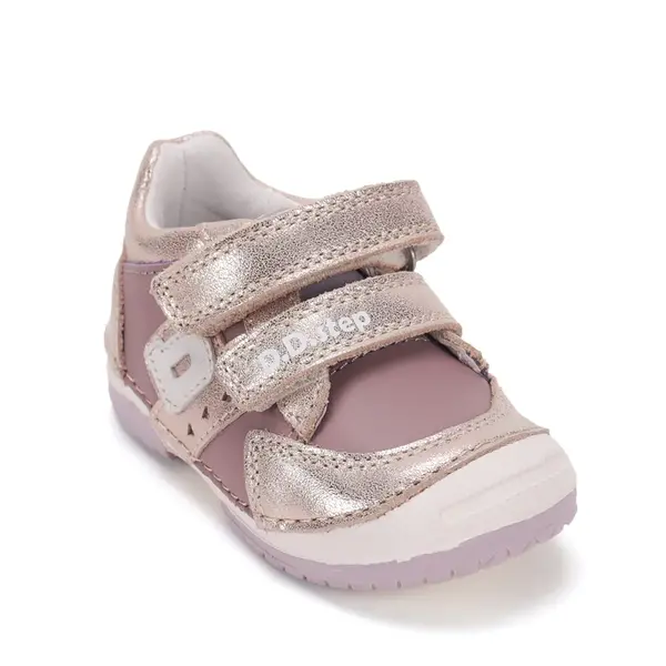 Pantofi DD Step fete, piele naturală, cu suținere, talpa flexibila, lila_S038-62241F-19_Pebebe