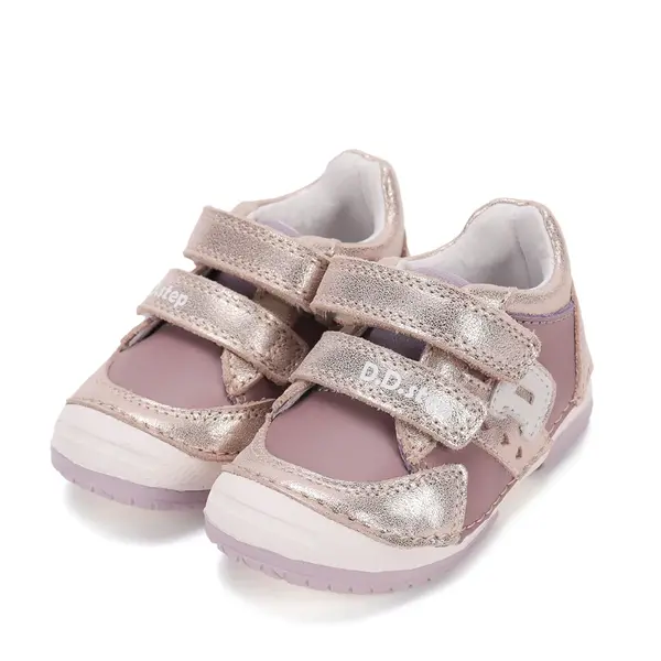 Pantofi DD Step fete, piele naturală, cu suținere, talpa flexibila, lila_S038-62241F-19_Pebebe