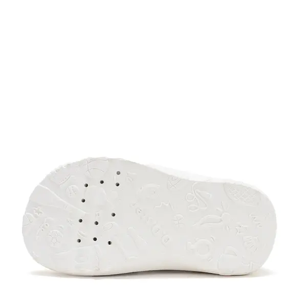 Pantofi de interior D.D.Step de colorat, cu carioci incluse, 2 scaiuri, alb, print Fast Food_C086-71353A-20_Pebebe