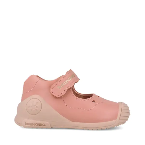 Pantofi fete, piele naturala, Biogateo Casual, roz print inimioare, Biomecanics_261100-B193-20_Pebebe