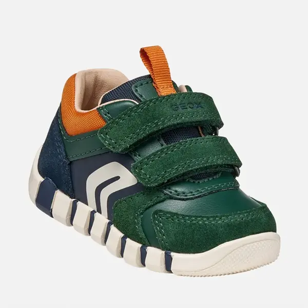 Pantofi Geox baieți, piele naturala, brant antibacterian, Geox Respira, Iupidoo, Verde smarald_B3555D-05422-C3P2T-20_Pebebe