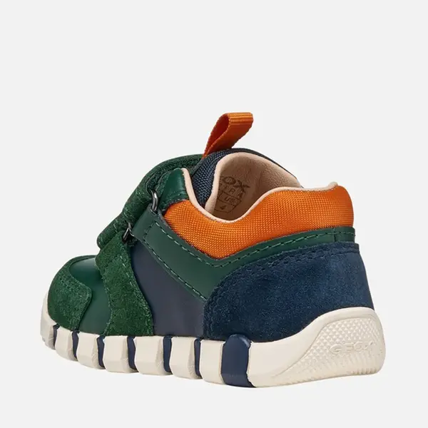 Pantofi Geox baieți, piele naturala, brant antibacterian, Geox Respira, Iupidoo, Verde smarald_B3555D-05422-C3P2T-20_Pebebe