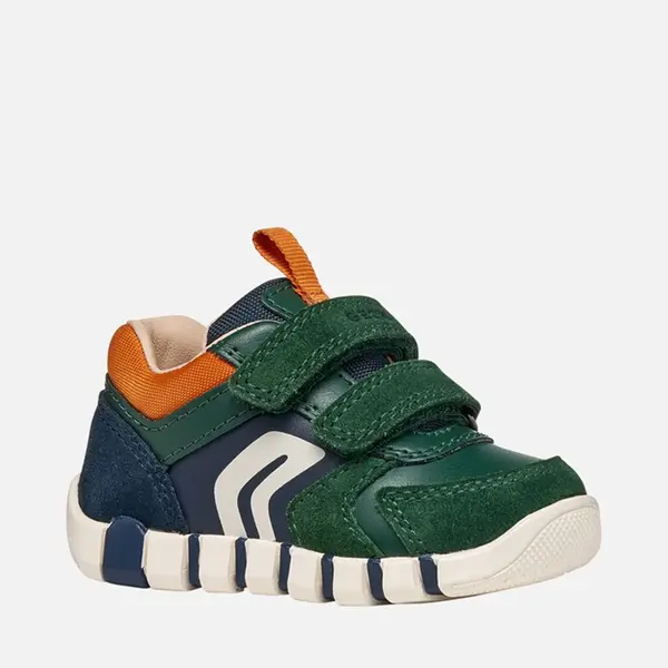 Pantofi Geox baieți, piele naturala, brant antibacterian, Geox Respira, Iupidoo, Verde smarald_B3555D-05422-C3P2T-20_Pebebe