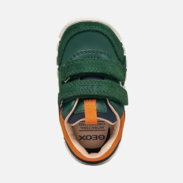 Pantofi Geox baieți, piele naturala, brant antibacterian, Geox Respira, Iupidoo, Verde smarald_B3555D-05422-C3P2T-20_Pebebe