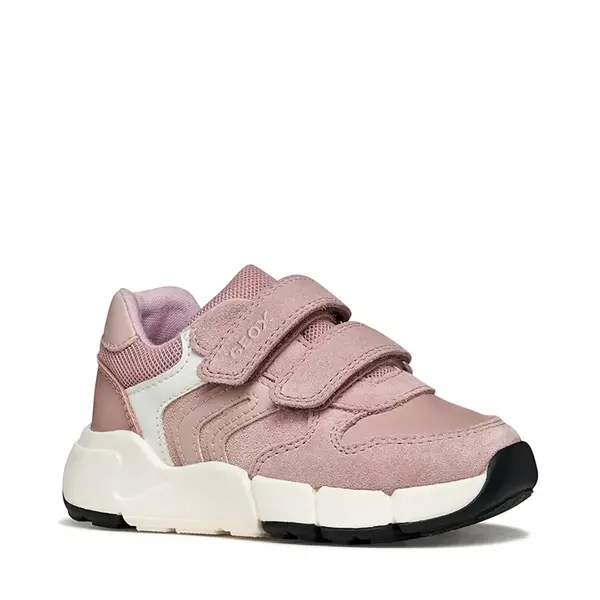 Pantofi Geox Fete, piele naturala, brant antibacterian, Flexyper mini, roz prafuit_B656NA-05422-C8014-22_Pebebe