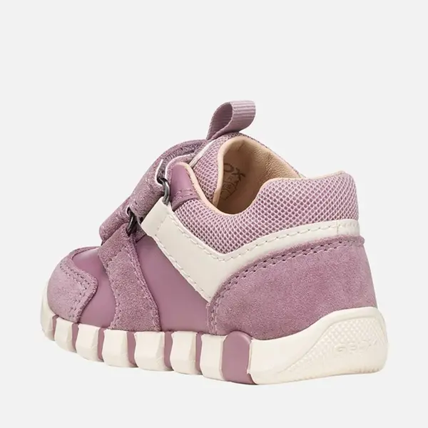 Pantofi Geox fete, piele naturala, brant antibacterian, Geox Respira, Iupidoo, roz prafuit_B3558C-05422-C8023-19_Pebebe