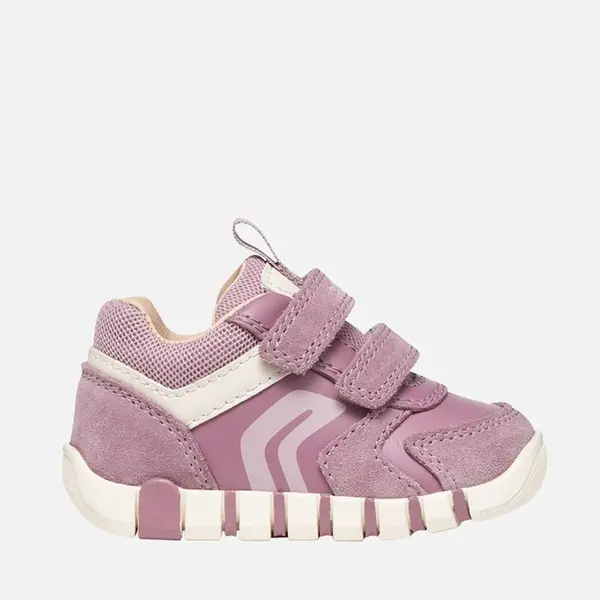 Pantofi Geox fete, piele naturala, brant antibacterian, Geox Respira, Iupidoo, roz prafuit_B3558C-05422-C8023-19_Pebebe