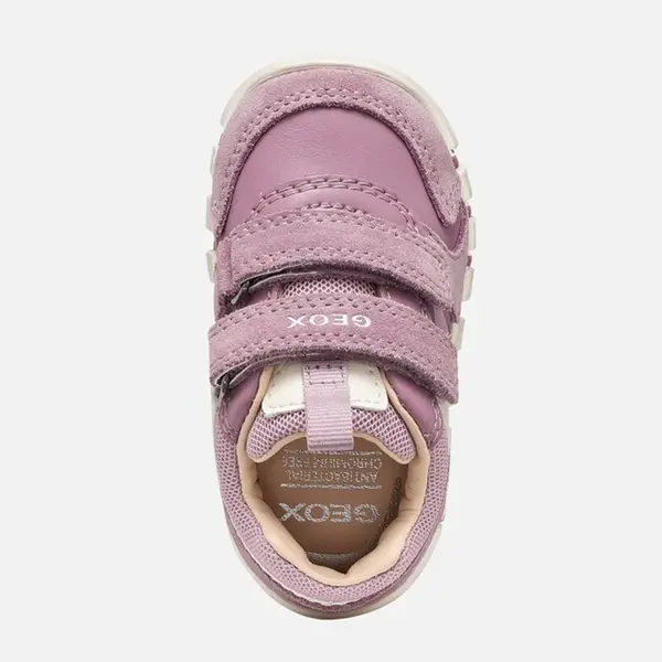 Pantofi Geox fete, piele naturala, brant antibacterian, Geox Respira, Iupidoo, roz prafuit_B3558C-05422-C8023-19_Pebebe