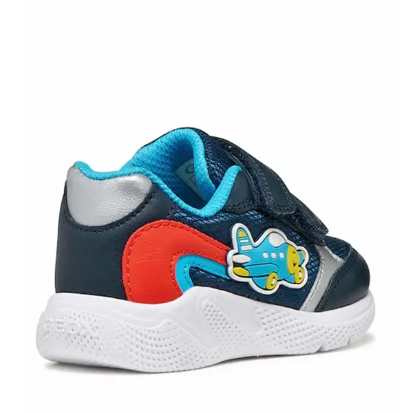 Pantofi sport Geox baieti, material textil, talpa flexibila, Sprintye, bleumarin cu avion_B654UA-01454-CF44D-20_Pebebe