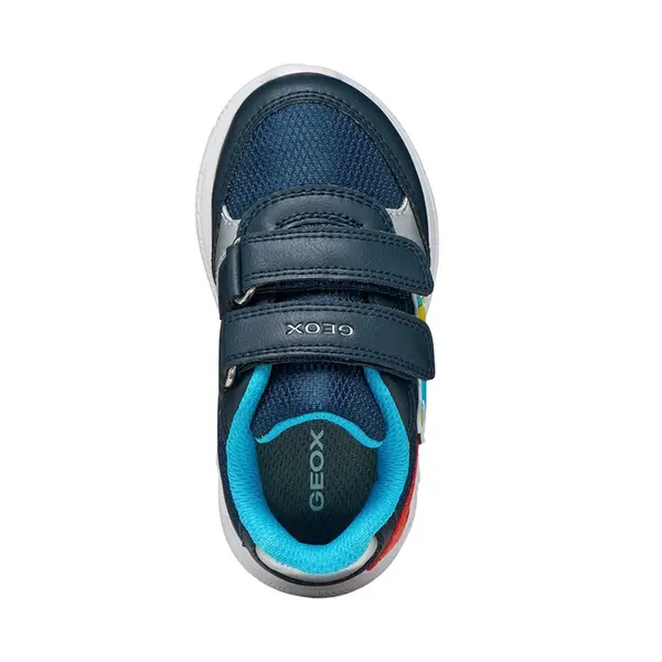 Pantofi sport Geox baieti, material textil, talpa flexibila, Sprintye, bleumarin cu avion_B654UA-01454-CF44D-20_Pebebe
