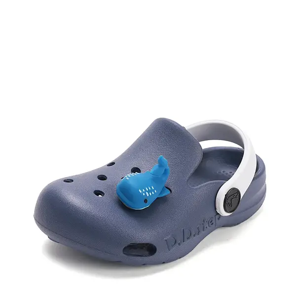 Papuci Cauciuc D.D Step albastru cu balena albastra_J109-61142A-32/33_Pebebe