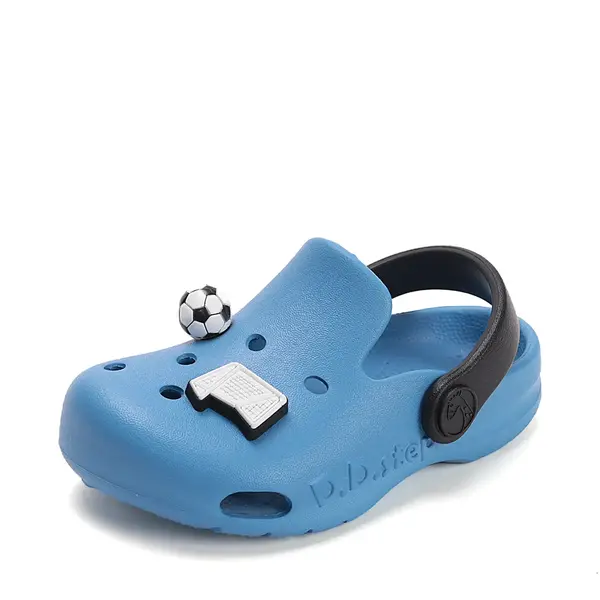 Papuci Cauciuc D.D Step albastru cu minge de fotbal_J109-61661-24/25_Pebebe