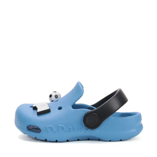 Papuci Cauciuc D.D Step albastru cu minge de fotbal_J109-61661-24/25_Pebebe