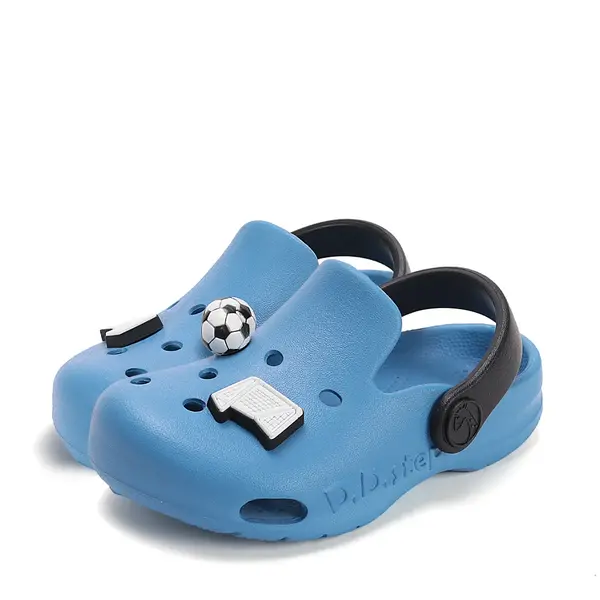 Papuci Cauciuc D.D Step albastru cu minge de fotbal_J109-61661-32/33_Pebebe