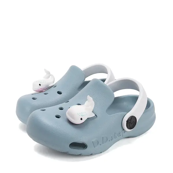 Papuci Cauciuc D.D Step gri petrol cu balena_J109-61142-22/23_Pebebe