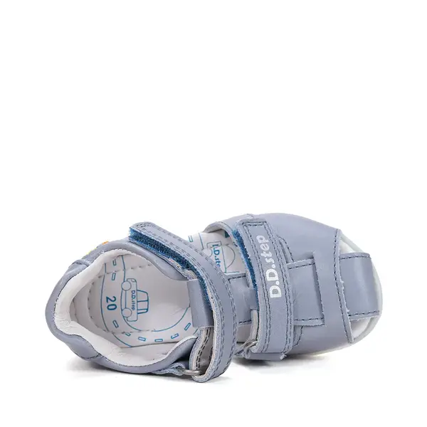 Sandale baieti, piele naturala, rata, albastru, D.D.Step_G111-61581B-21_Pebebe