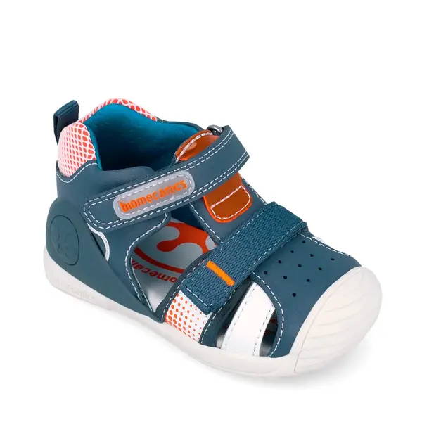 Sandale Biomecanics baieti, talpa flexibila, protectie degete, Biogateo Casual, albastru_262124-A556-20_Pebebe