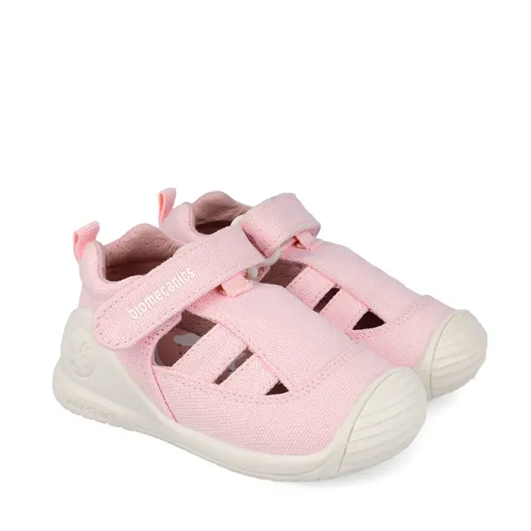 Sandale Biomecanics copii, Material Textil, Biogateo Canvas - Roz_262187-B032-19_Pebebe