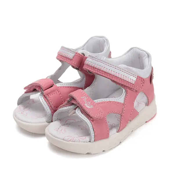 Sandale cu supinatie, piele naturala, vârf deschis, roz, Ponte20_DA05-6-1686C-23_Pebebe